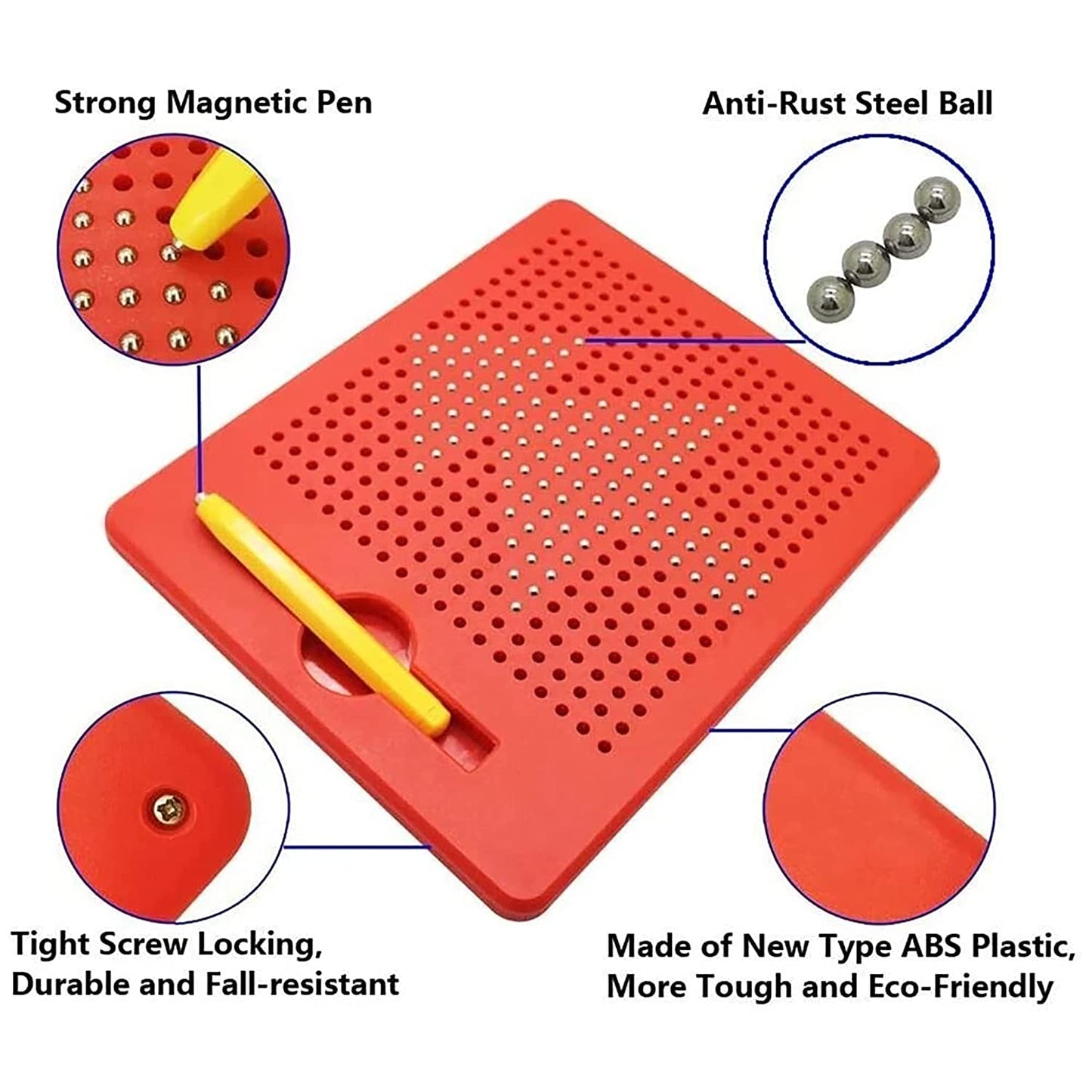 MM Toys MagPad Play - Magnetic Drawing Board for Kids | Erasable Doodle Writing Pad | Suitable for Ages 3 and Up | Colour as per Stock