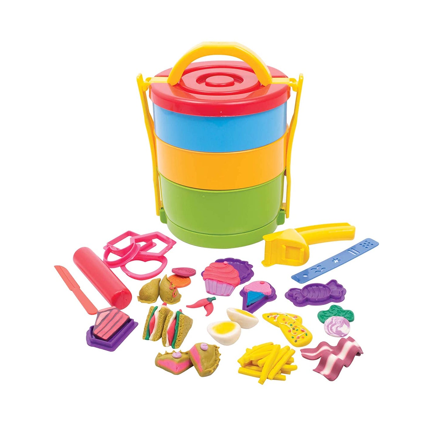 Fundough Lunch Box Shaping and Sculpting Playset for Creative Fun - 3 Years and Up