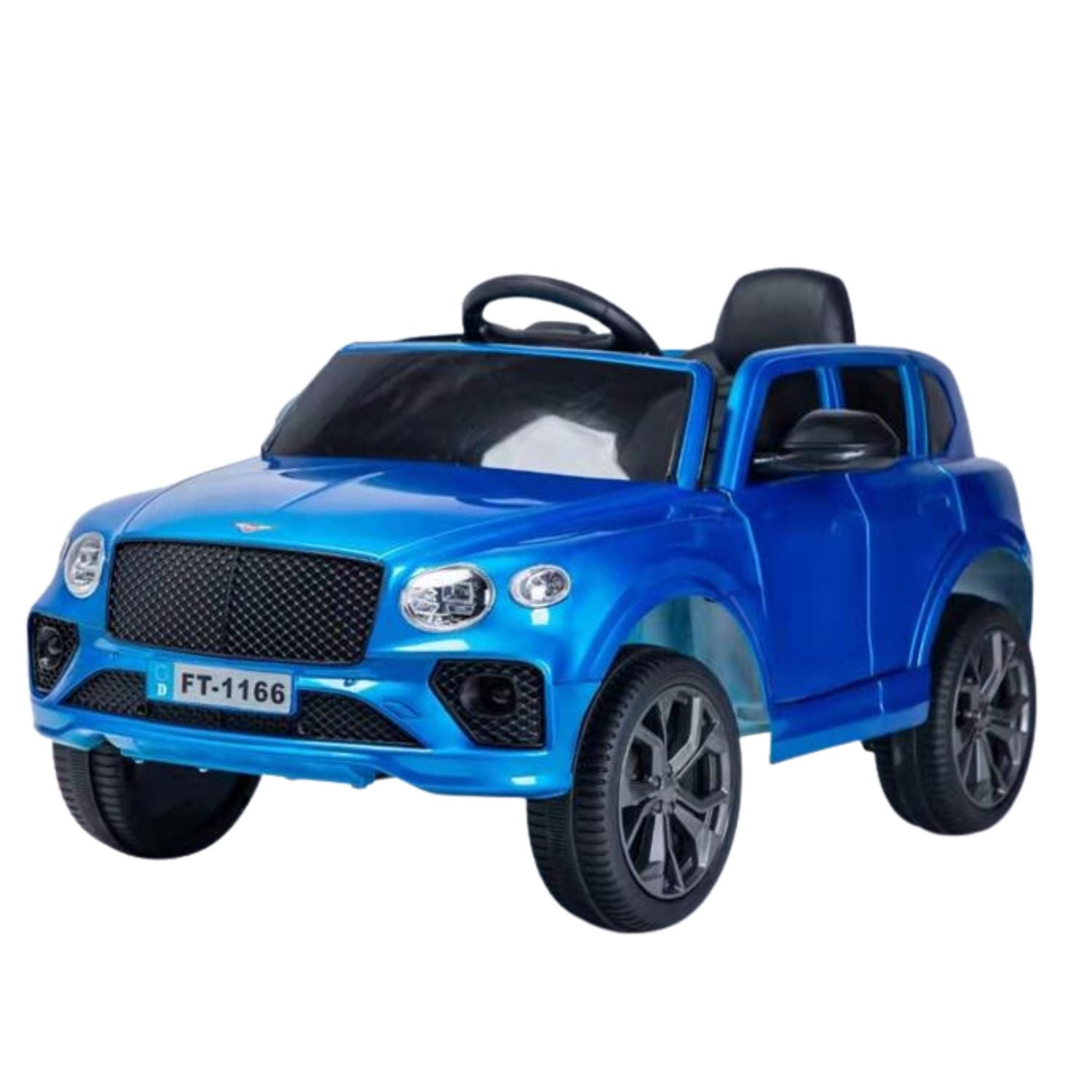 MM TOYS Electric Jeep/Car Ride-On 12V Battery, Durable Construction, Blue, Perfect for 2-7 Year Old Kids 1166 P