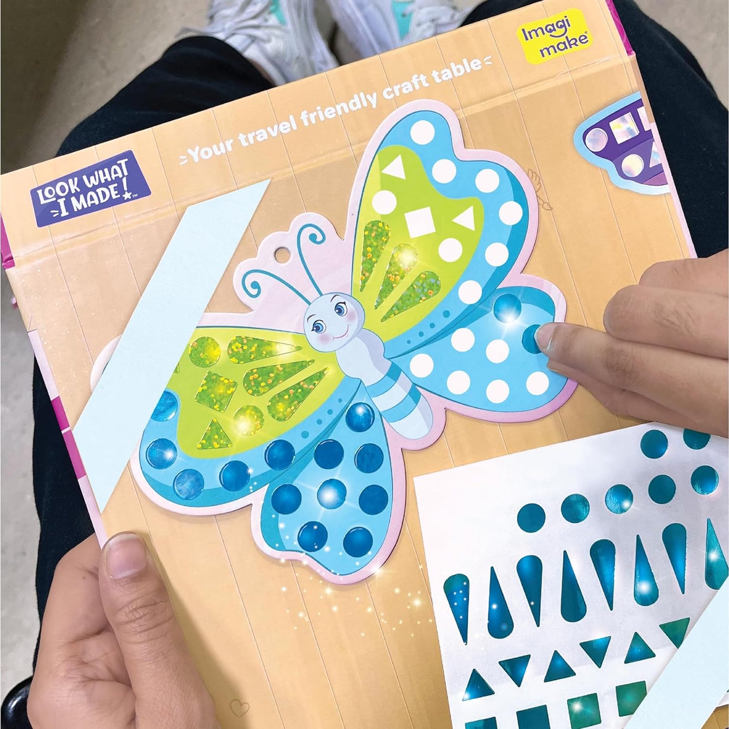 Imagimake Mirror Mosaic Butterfly & Peacock | DIY Mosaic Craft kit | 450+ Foil Sticker | Birthday Gift for Girls Ages 3 4 5 to 8 Year Old