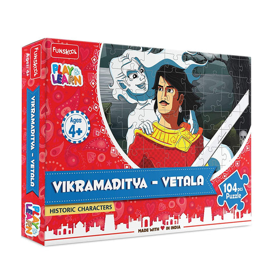 Play & Learn Vikramaditya Vetala Historic Characters 104 Pcs Puzzle Funskool Educational Learning Gift For 5+ Year Kids