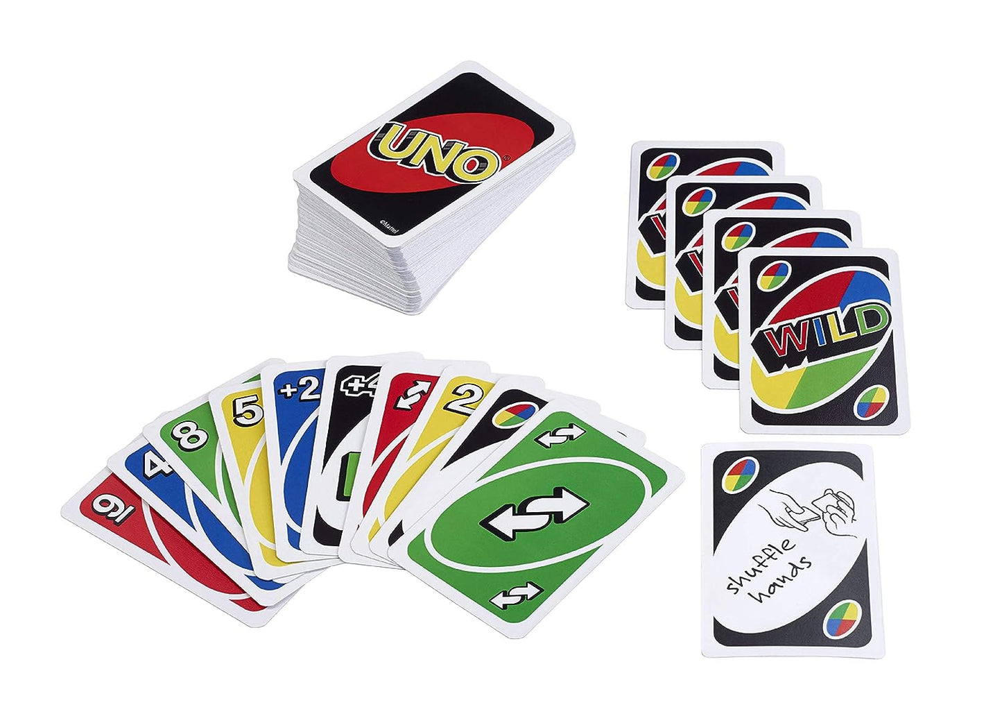 Mattel Uno Set of 112 Playing Card Game, Suitable for 7 Yrs and Above, For 2 - 10 Players, Quality Paper Material