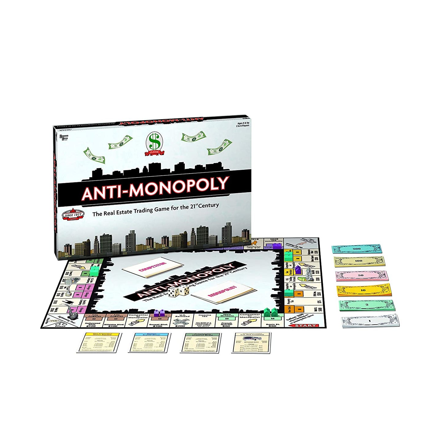 Funskool Games - Anti Monopoly, The Classic Real Estate Trading Game, Kids, Adults & Family, 2-6 Players, 8 & Above