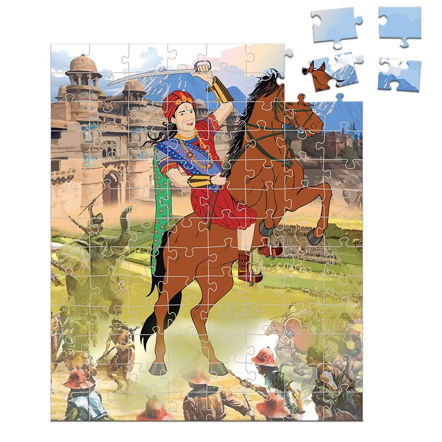 Funskool Rani of Jhansi Historic Characters 104 Pcs Puzzle Educational Gift for 5+ Year Kids