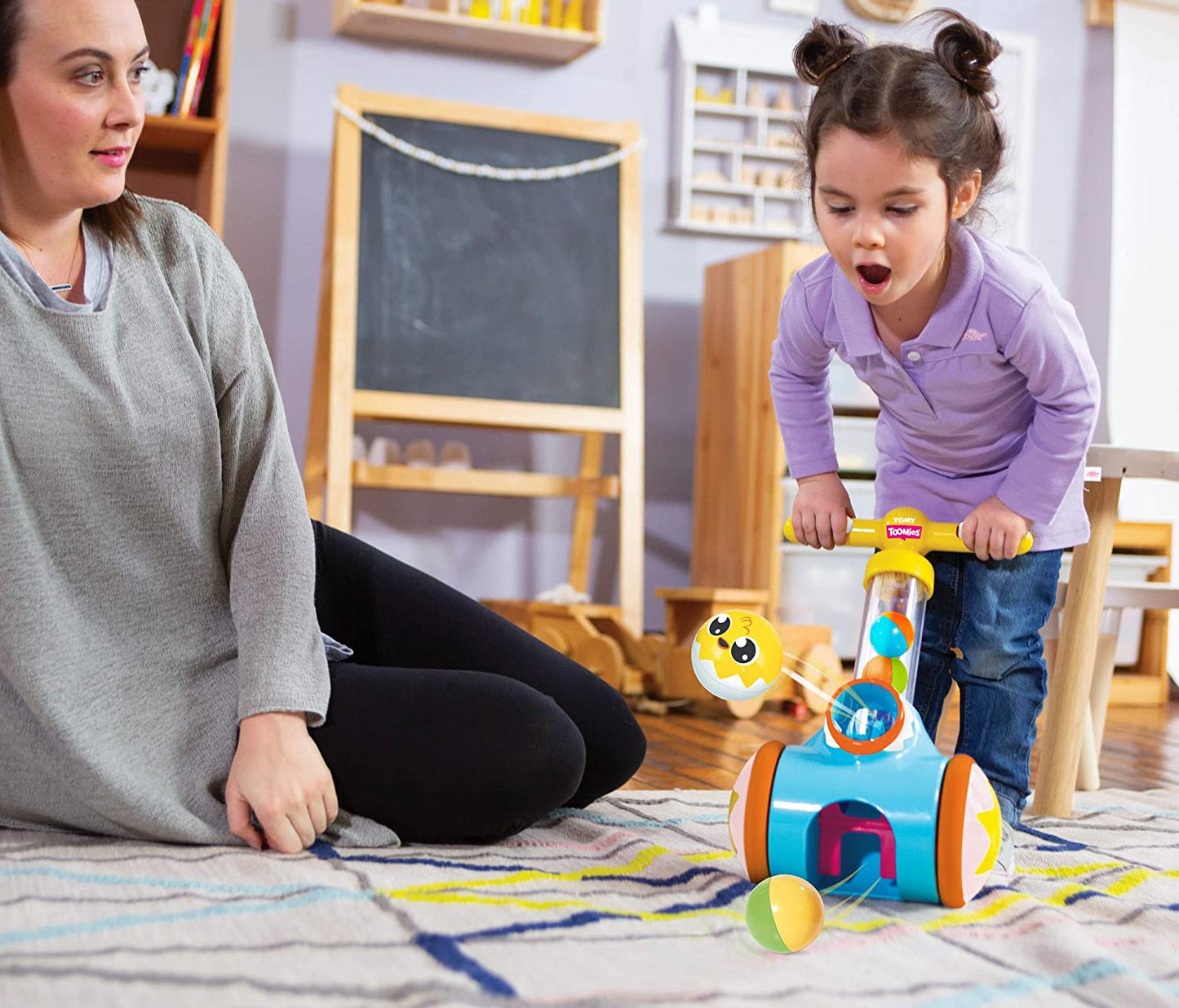 Funskool Pic and Pop Toy: Collect and Shoot Ball Game, Interactive Learning Fun for 18+ Months Toddlers, Includes 3 Colored Balls - Multicolor