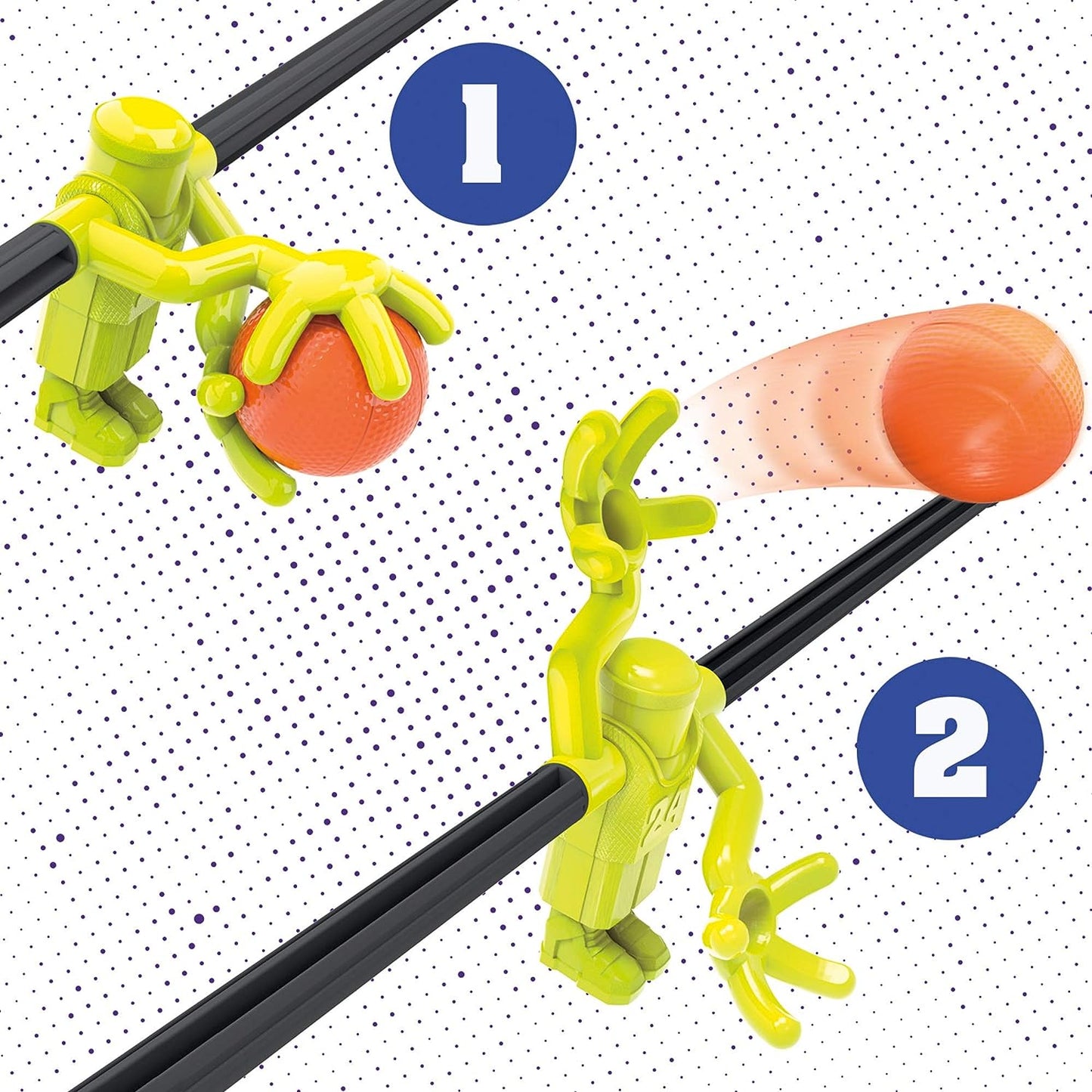 Funskool Gaming HoopMaster Foosketball Game, 2-Player Skill Challenge, Foosball-Basketball Combo, Multicolor