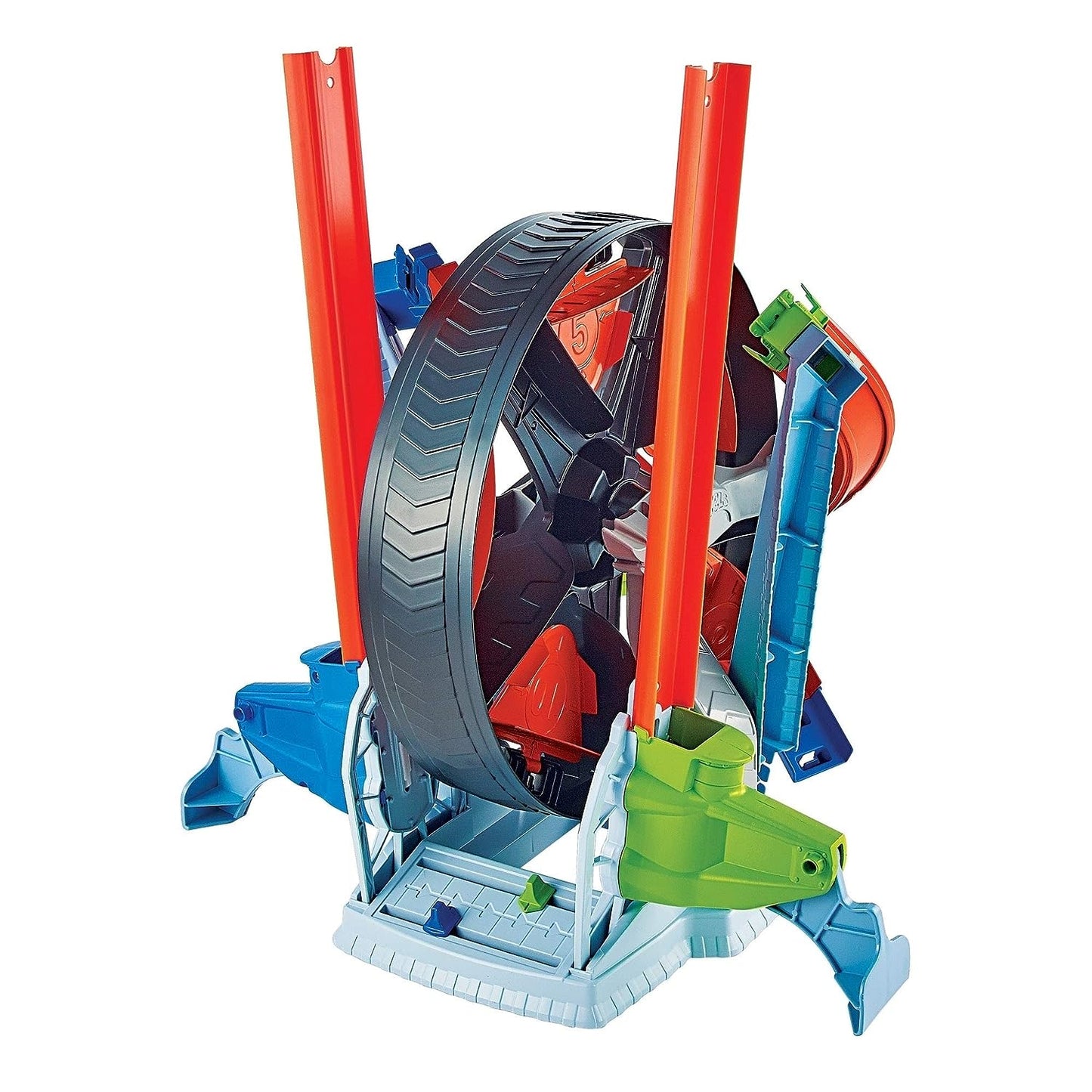 Hot Wheels Spin Wheel Challenge Play Set - Ultimate Track Set for Boys (Includes One Car, Multicolor) GJM77