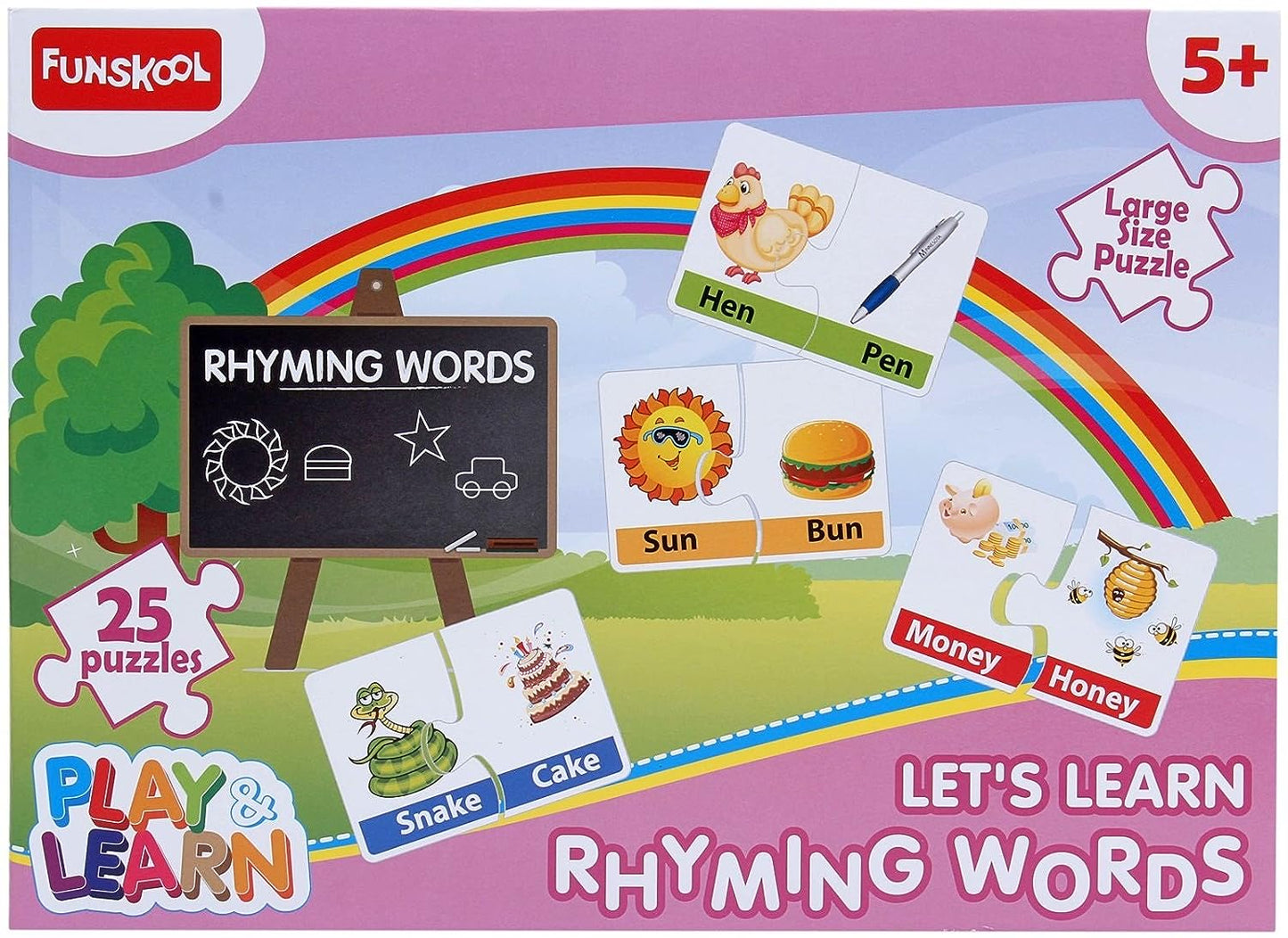 Funskool - Play & Learn Rhyming Words, 5+ Kids Education, Learning Game, Multi-Color