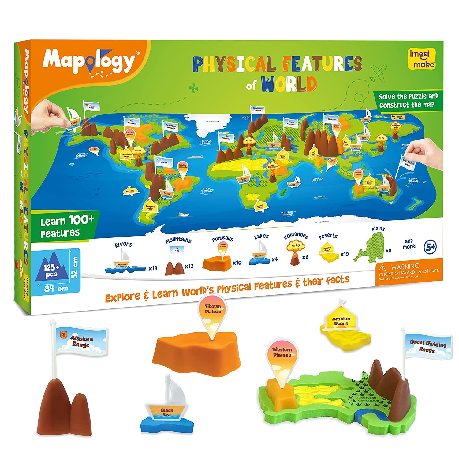 Imagimake Mapology Physical Features of World Educational Toys for