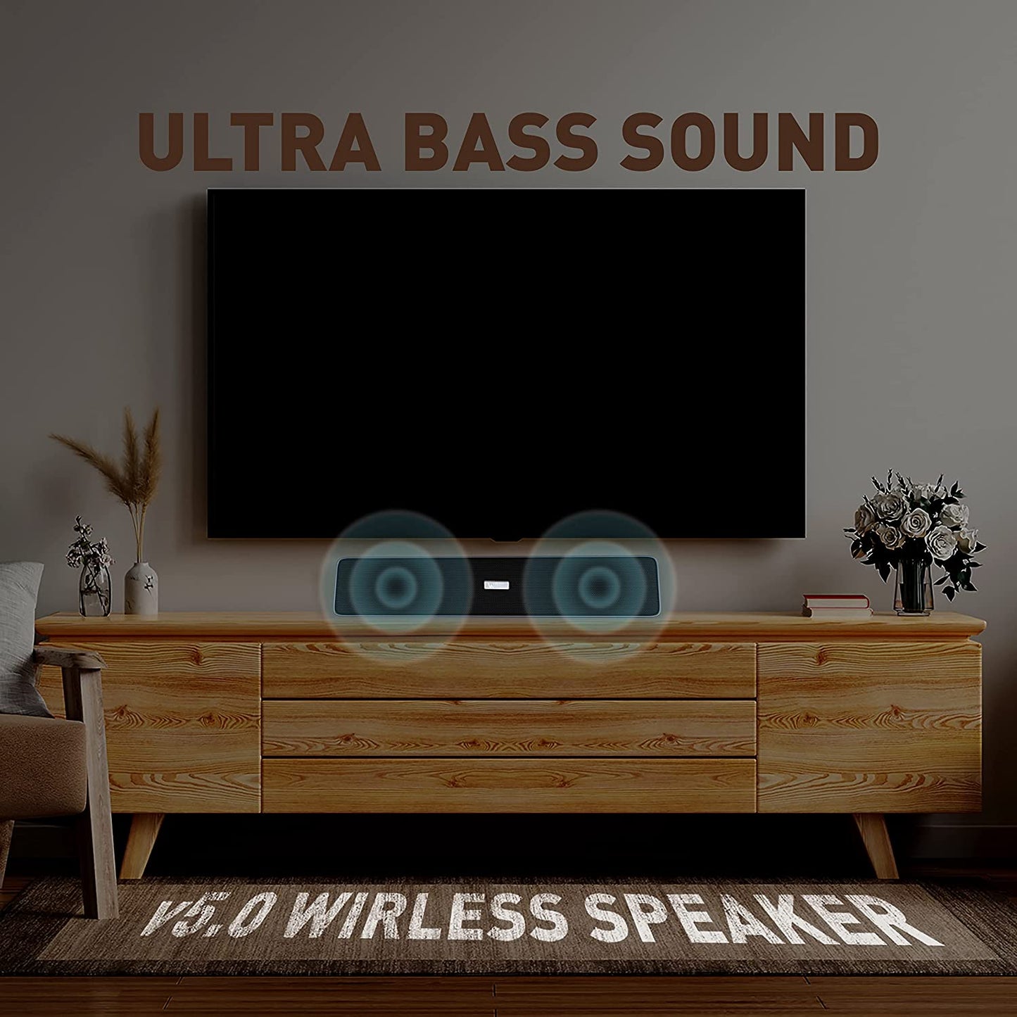 UBON Cool Bass SP-70 | 10W Bluetooth Wireless Speaker with 2400mAh Battery, TF Card, and USB Support | Crystal Clear Audio and Ultra-Bass Sound