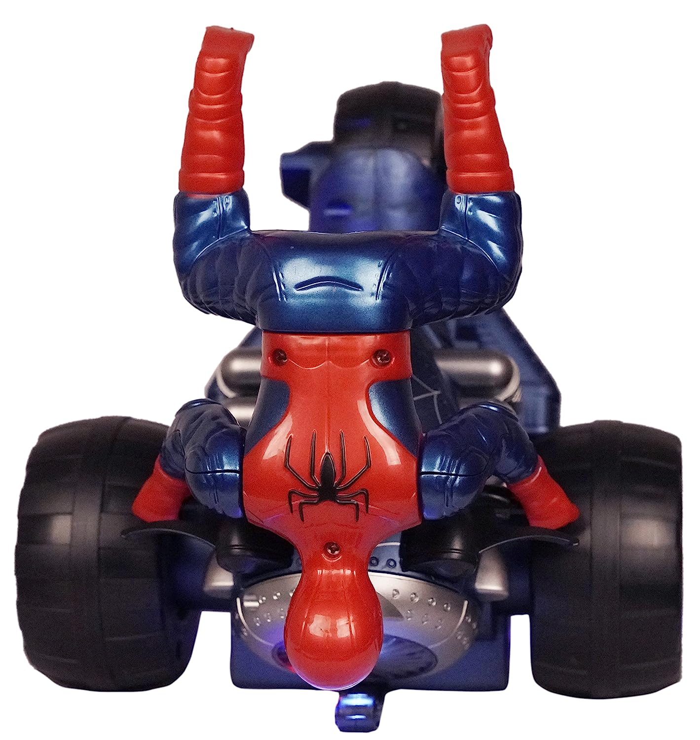 MM TOYS Stunt Spin Spiderman Motorcycle: Mesmerizing Light Effects, In-Built Music, Incredible Stunt & Drift Features - The Ultimate Drift Experience