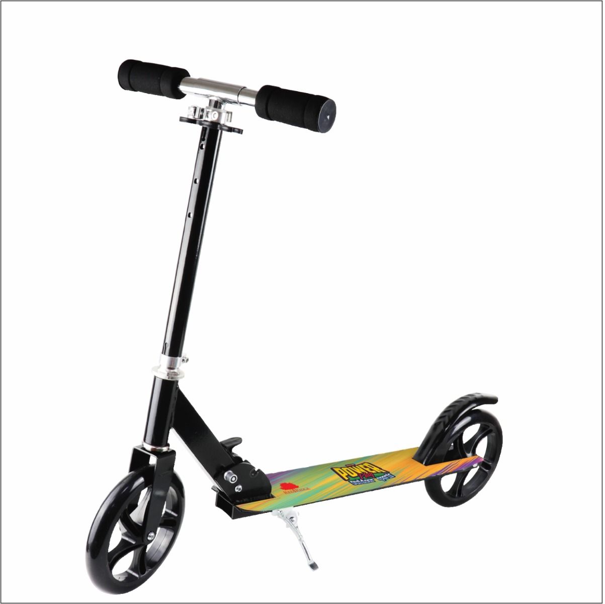 Skoodle Power Play - Whoosh Premium 2 Wheel Skate Scooter 200mm Big PU Wheels, Durable Metallic Body, Adjustable Handlebar - Ideal for Age 8-14