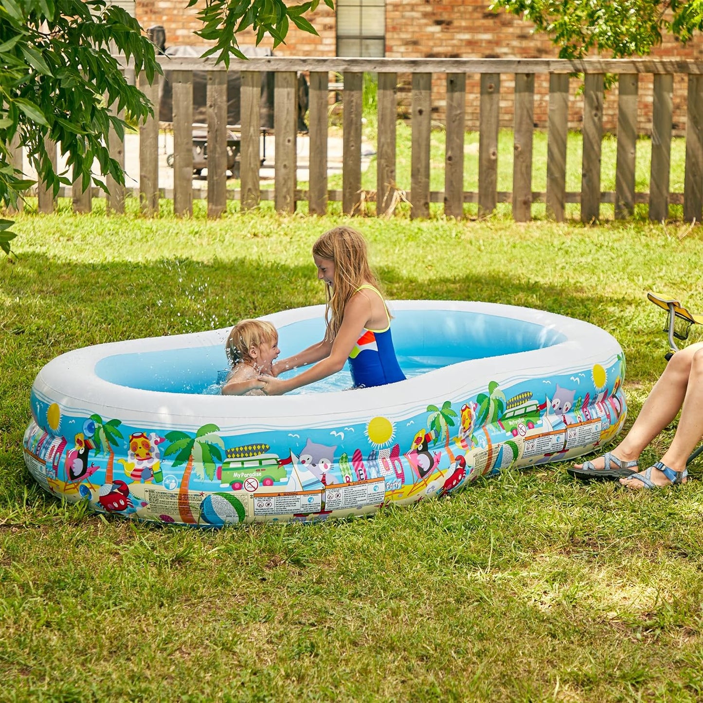 Intex Swim Center Paradise Seaside Pool, Multi Color 56490EP