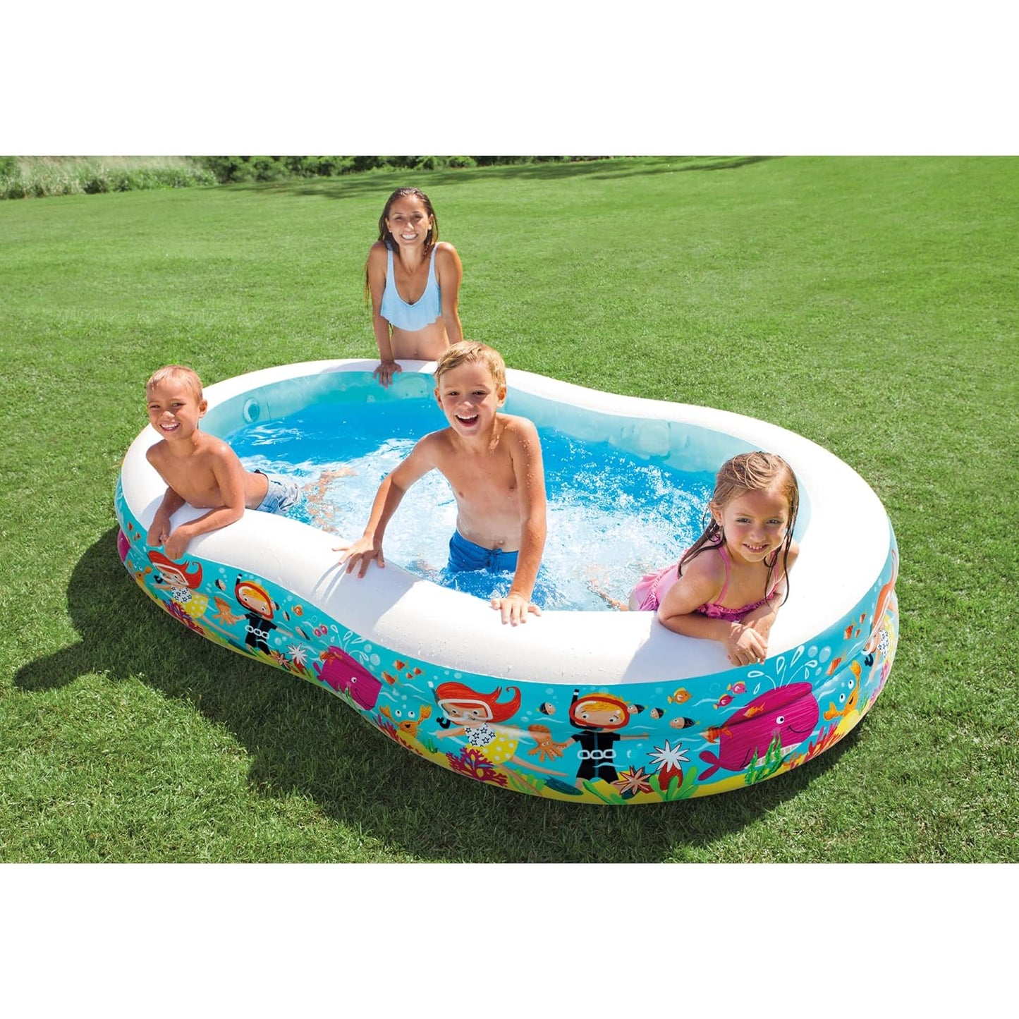 Intex Swim Center Paradise Seaside Pool, Multi Color 56490EP