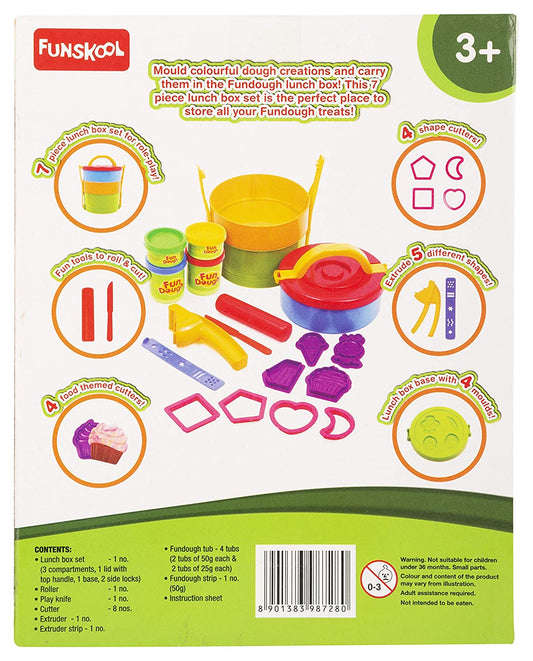 Fundough Lunch Box Shaping and Sculpting Playset for Creative Fun - 3 Years and Up