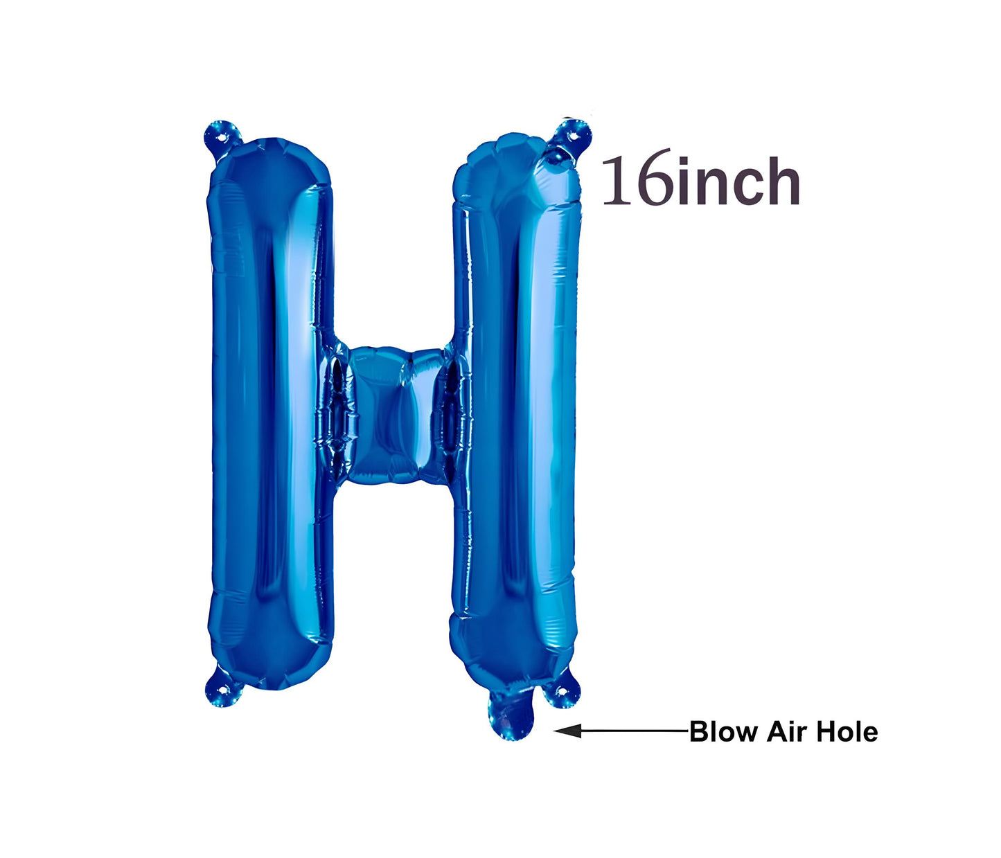 MM TOYS Happy Birthday Letter Inflatable Foil Balloon For Party Decoration - Blue Color