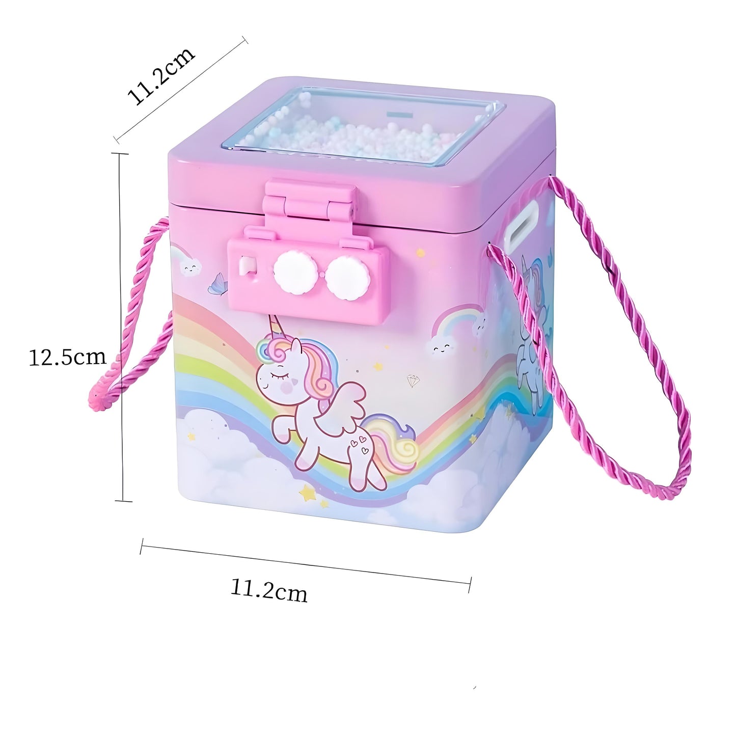 MM Toys Unicorn/Mermaid Themed Coin Box Piggy Bank for Kids, Secure Money Bank with Password - Color May Vary