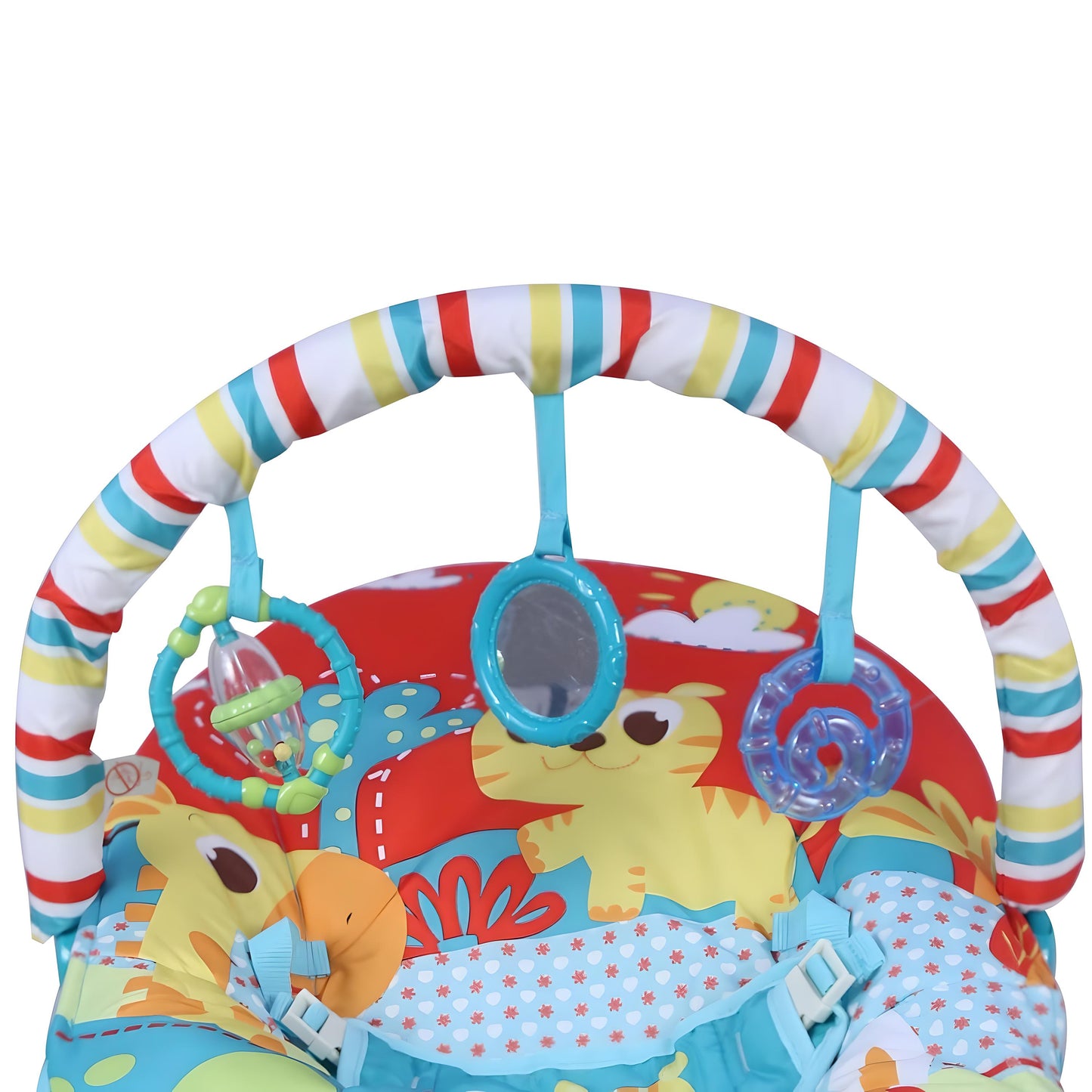 Mastela Toddlers Musical Rocker Bouncer Chair, Multicolour - Soothing Vibration, Playthings, Secure Harness for Babies 3M+ (Model 6730)