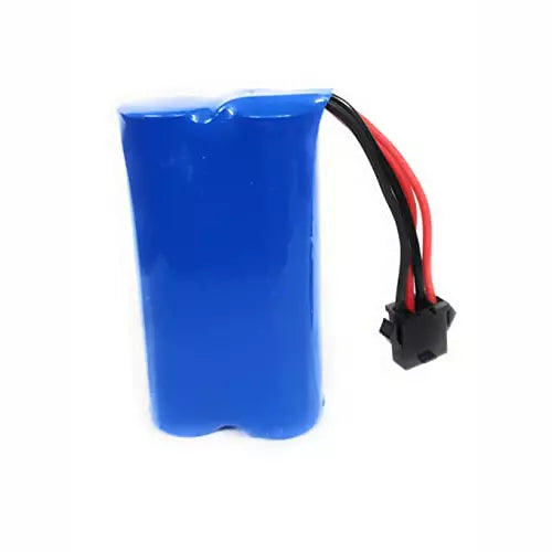 MM TOYS 7.4V 2Cell Rechargable Lithium Ion Battery 1000 MAH 4Pin Black JST Mail Connector Model 14500