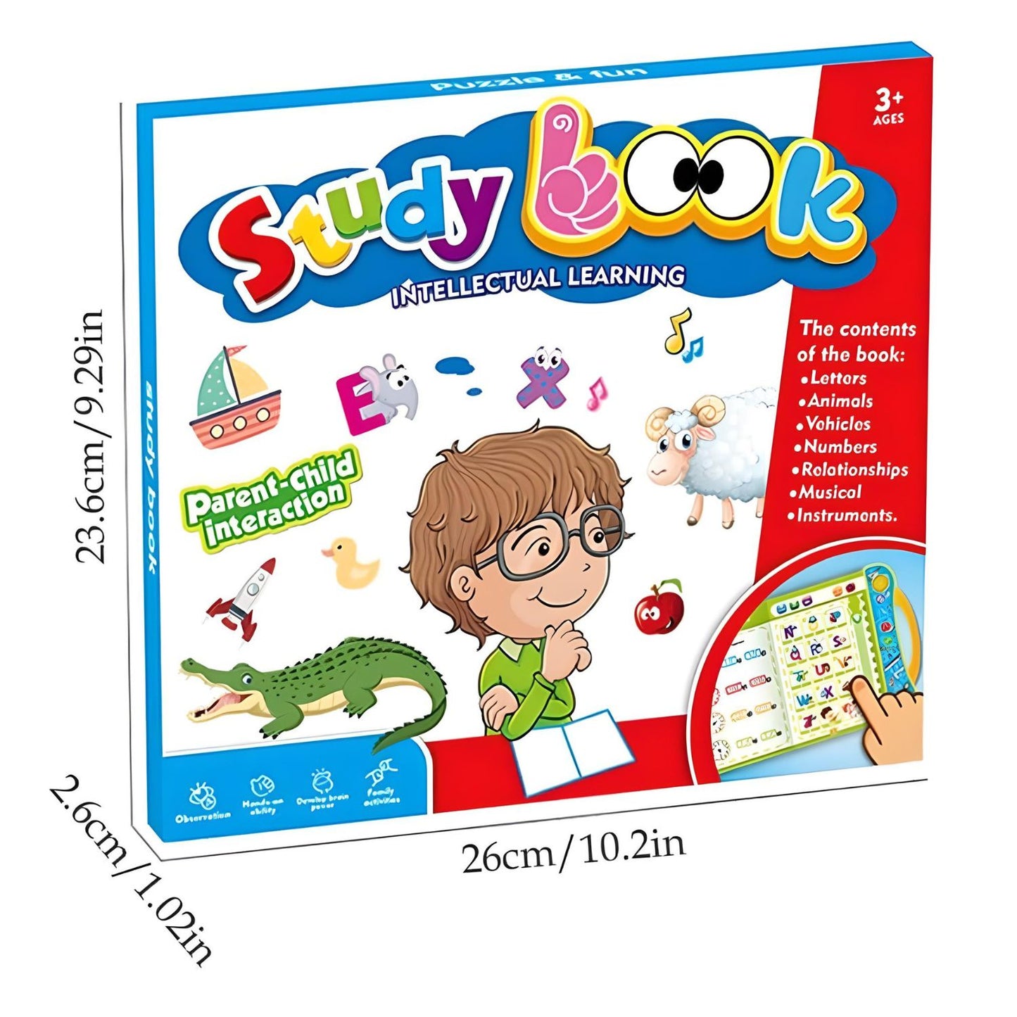 MM TOYS ELECTRONIC KIDS INTELLECTUAL E LEARNING BOOK WITH READING AND SOUND WITH TOUCH FOR 1 YEAR TO 5 YEAR BOY AND GIRLS
