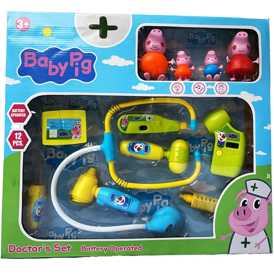 Peppa pig doctor set Doctor Set Pretend Play Toy Set For Kids Battery Operated.