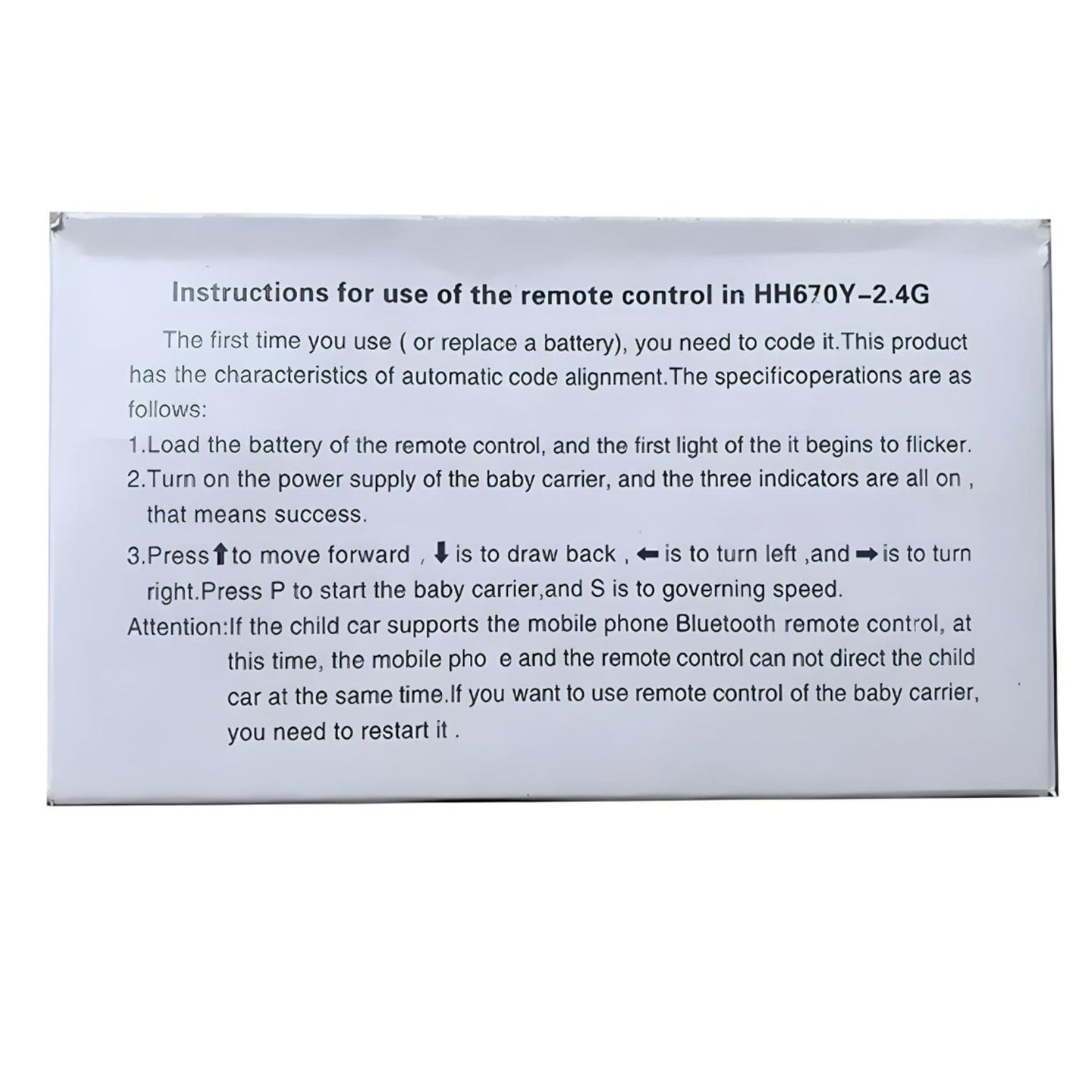 MM TOYS HH707 7 Pin Reciever And HH 670Y Remote Control Kit For Kids Electric Car Complete Relpacement Part Accessories