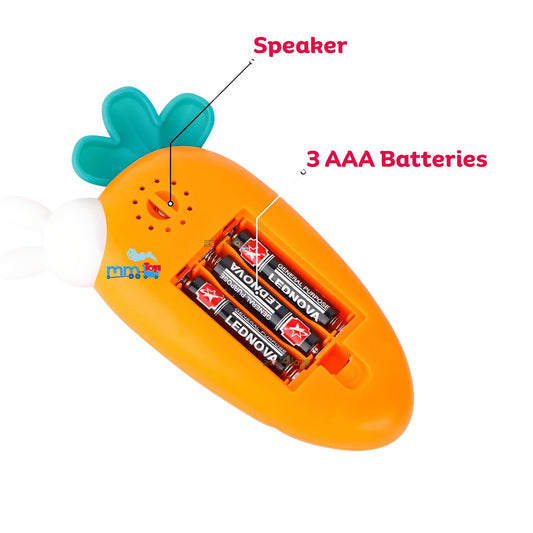 Kids Smart Mobile Phone Toy with Rabbit Design: Cordless, Musical Sounds, Smart Lights - Battery Operated, Ideal Birthday Gift for Boys and Girls (1 Pack)