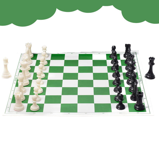 MM TOYS 18 x 18 Inch Proffessional Chess Play Set + 2 Extra Queens | Waterproof, FIDA Approved | Gift for Kids and Adult