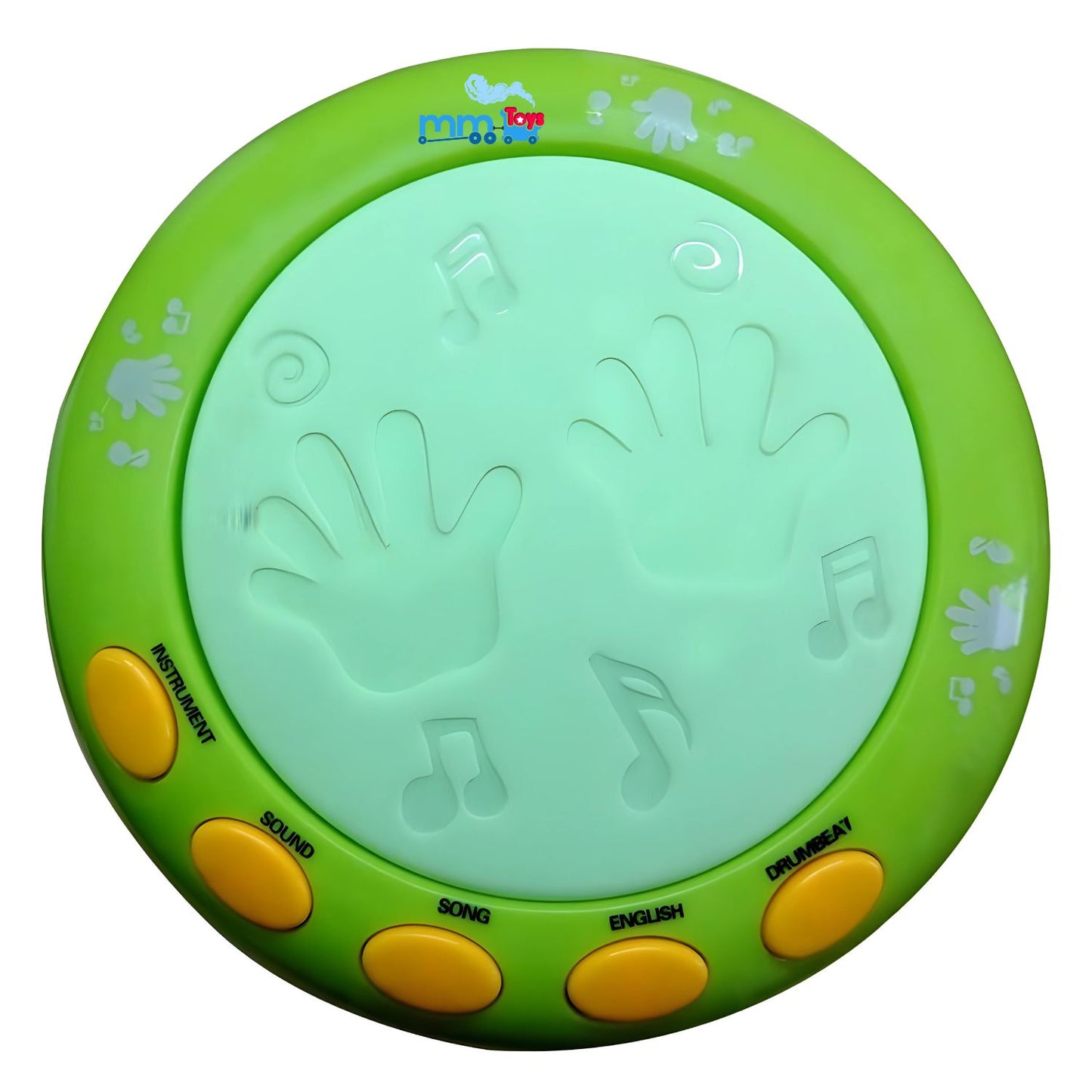MM TOYS 360° Rotating Fishing Drum Toy Rechargeable Battries Inc - Multicolor Lights & Music, Interactive Aquarium, Transparent Body, Perfect Gift for Kids