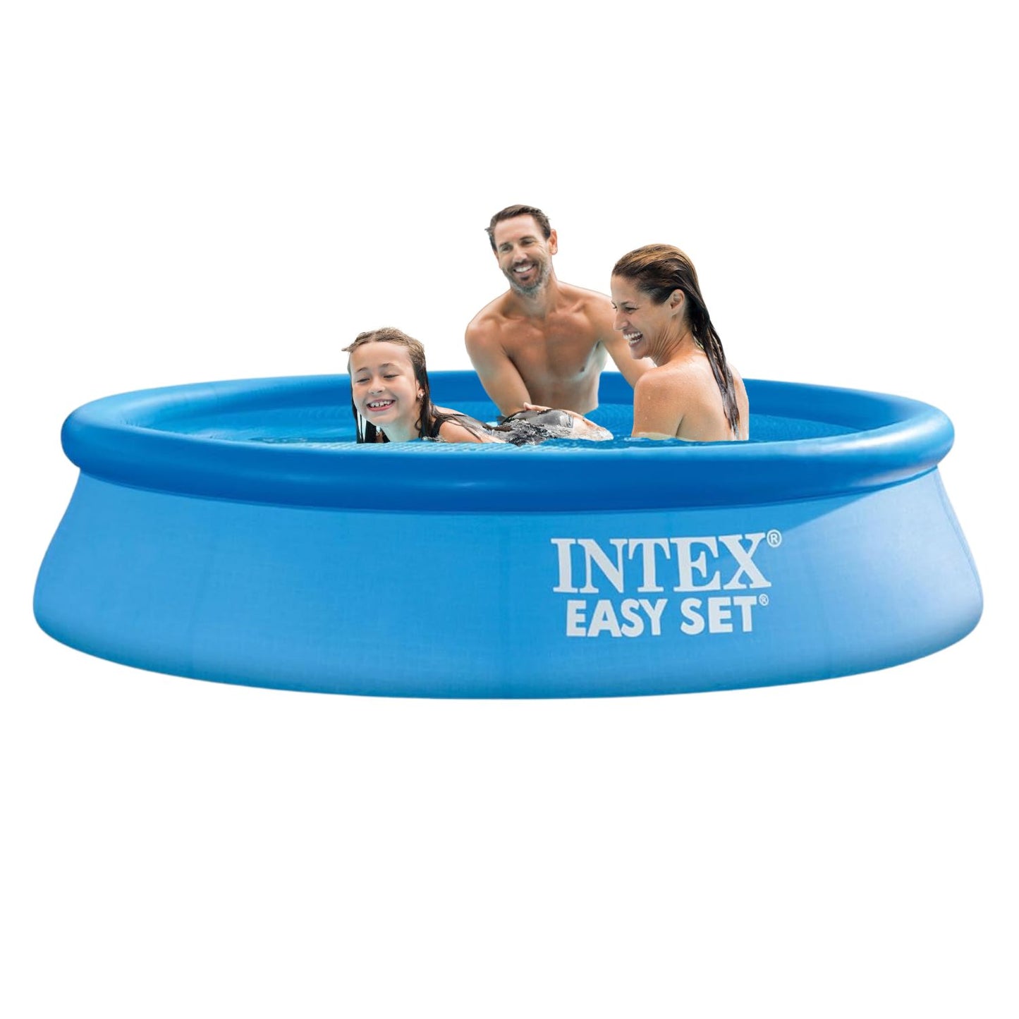 Intex 28106-8Ft X 24 Inch Easy Set Inflatable Puncture Resistant Circular Portable Outdoor Family Swimming Pool