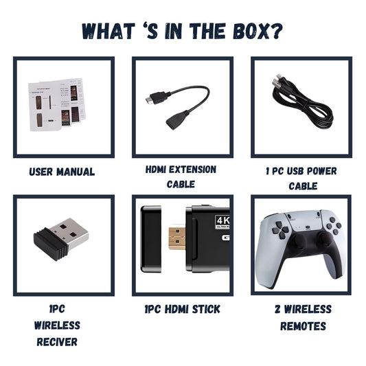 MM TOYS 2.4G Wireless Controller Video Gamespad 4k HD Classic Game with double rocker control and HDMI Output