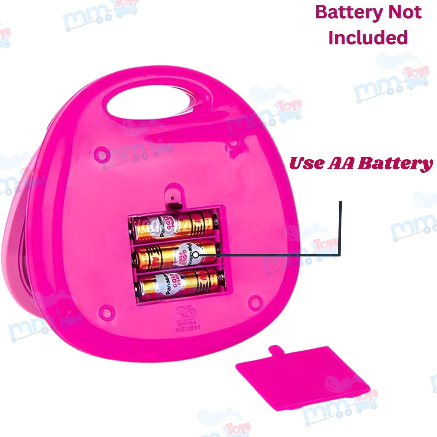 MM TOYS Educational Learning Laptop Toy with LED Display and Music Effect Teaches Numbers, Alphabets, and Songs Pink Color