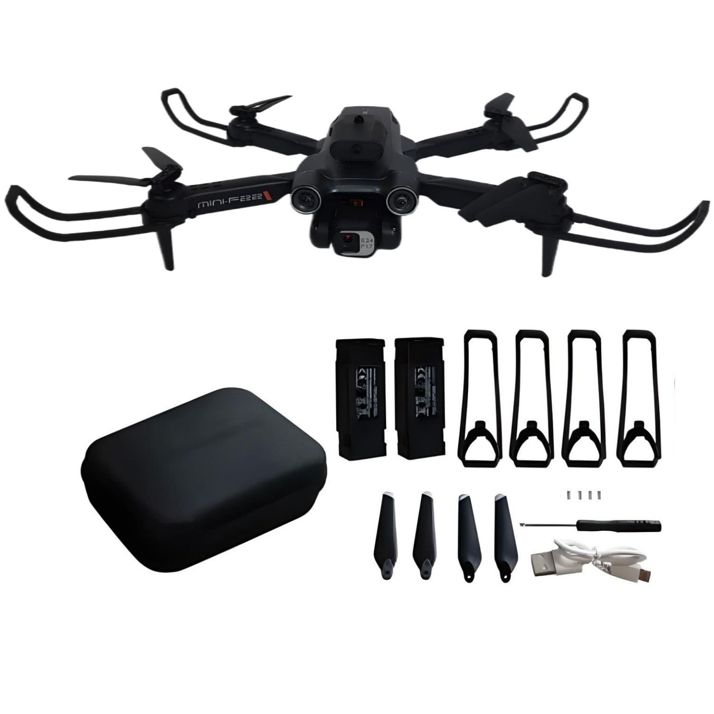 "MM TOYS F22 Foldable Dual-Camera Drone with Gimbal, 20MP Video Recording And Photo, Extended Control Range, High-Speed 72 KMH,Free Extra Battery 14+ Years - Color May Vary