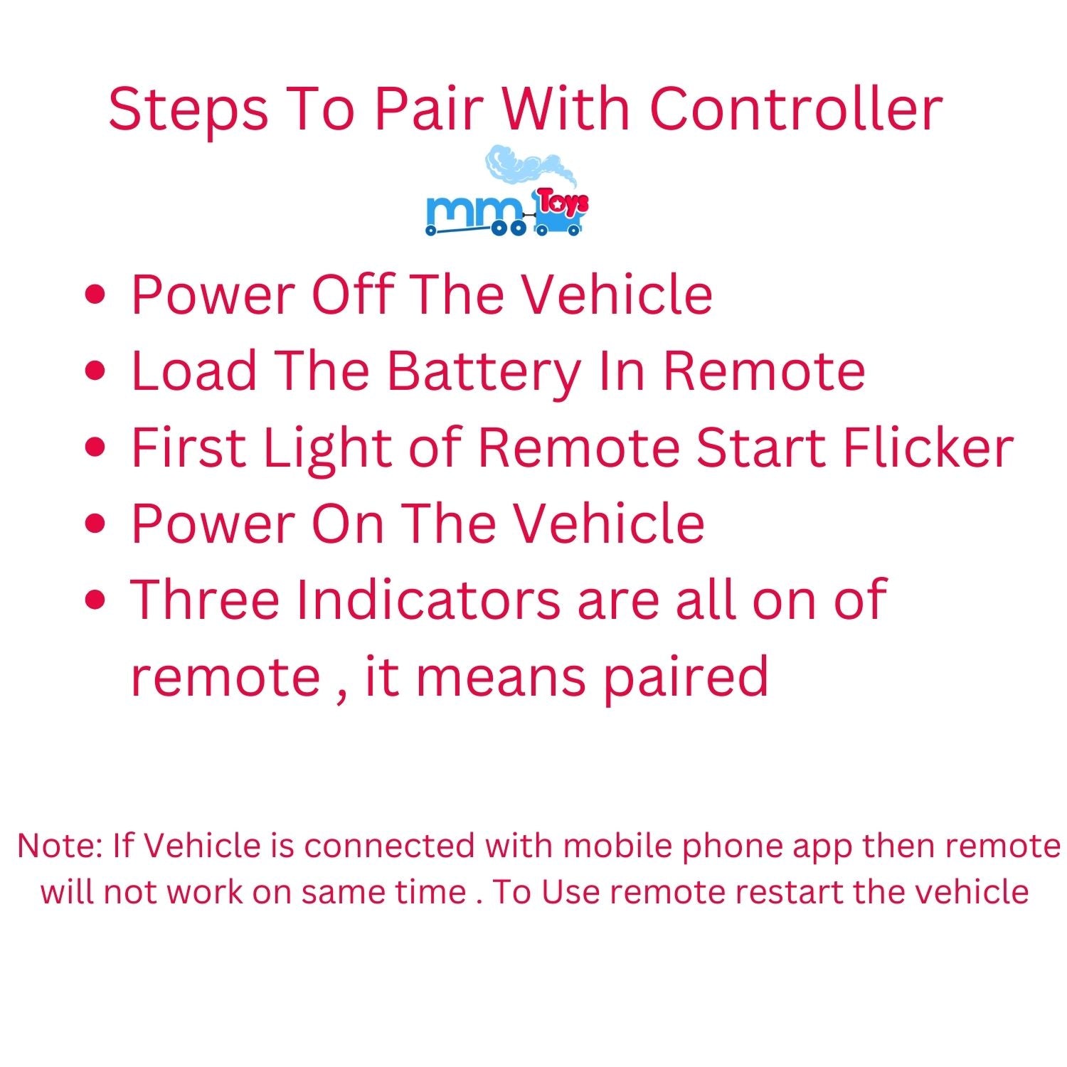 MM TOYS HH701K 5 Pin Reciever Controller + HH670Y Remote Complete Replacement Kit For Kids Electric Car