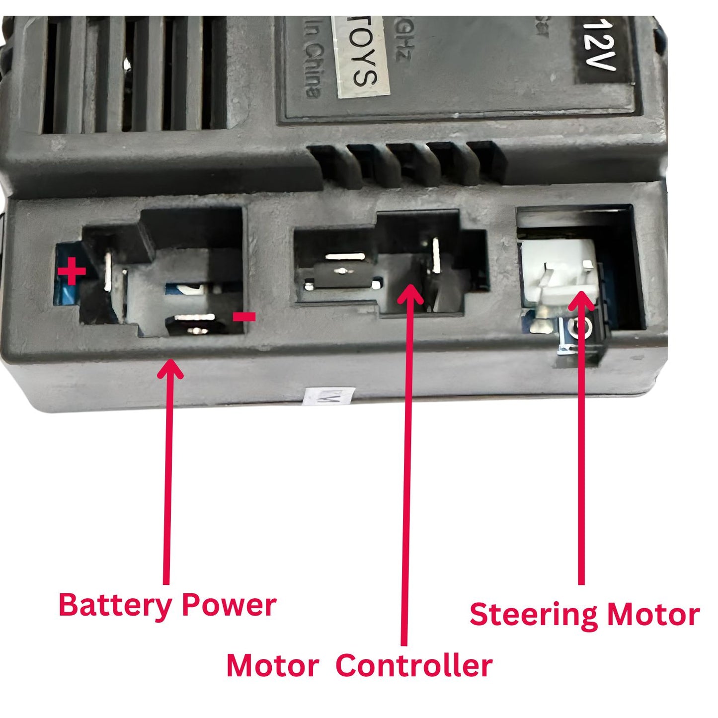 MM TOYS JR1630RX Reciever Motor Controller 12V 2.4Ghz 7 Pin, High-Efficiency Control Box for Kids Electric Car - Essential Toy Replacement Part