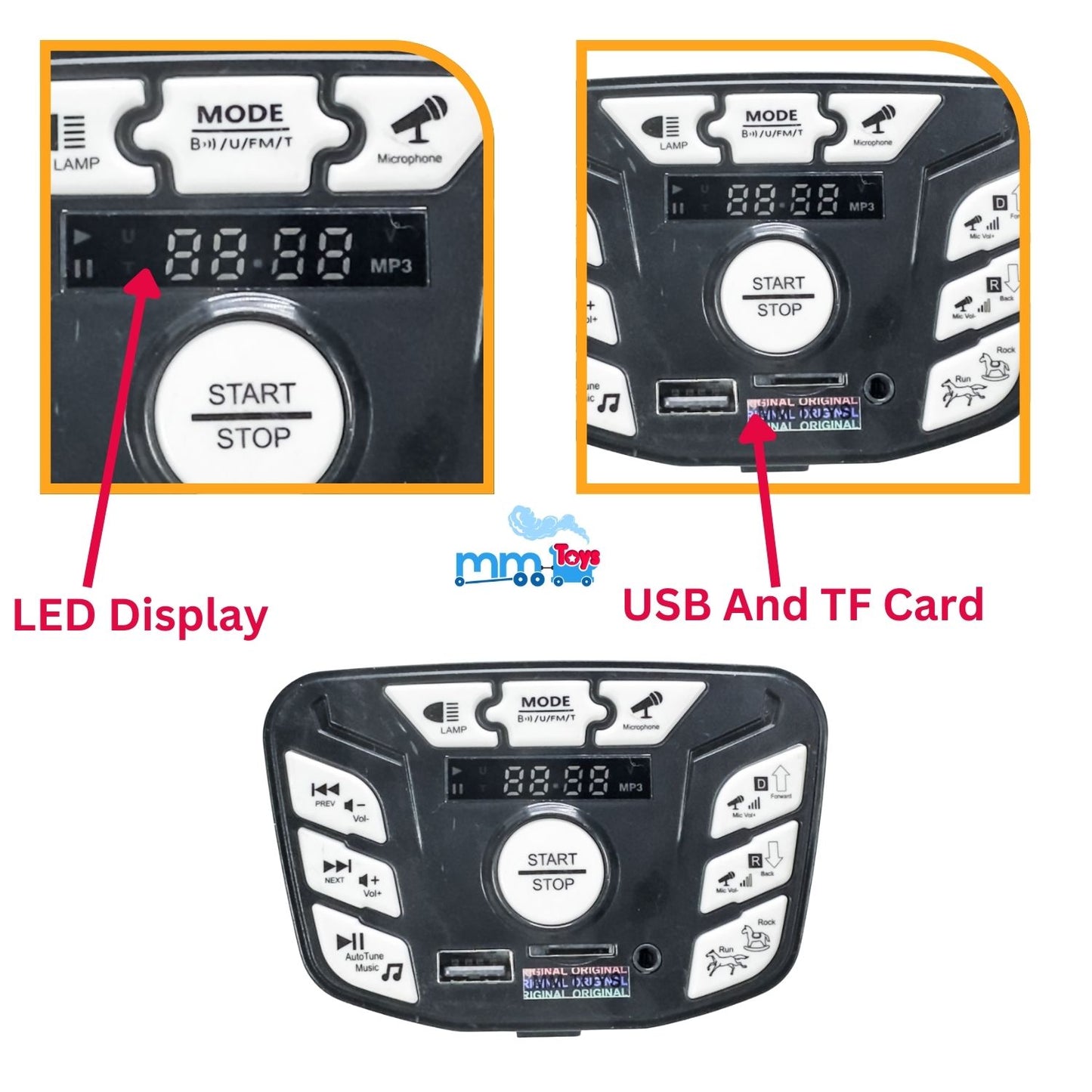MM TOYS JR1803N Multi Function Central Mother Board, Bluetooth Enabled Control Panel Board- for Kids Electric Car Ride On Replacement Part Accessories