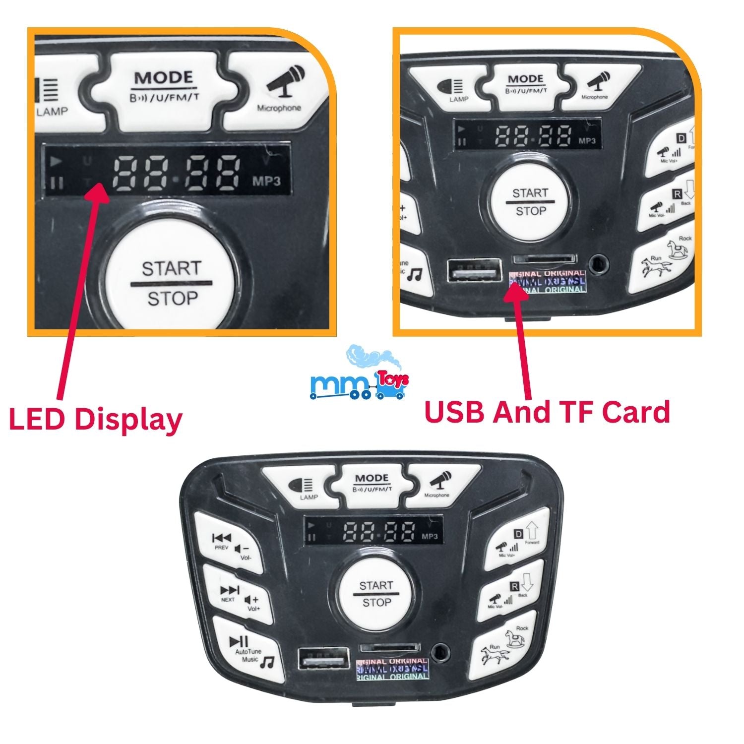 MM TOYS JR1803N Multi Function Central Mother Board, Bluetooth Enabled Control Panel Board- for Kids Electric Car Ride On Replacement Part Accessories