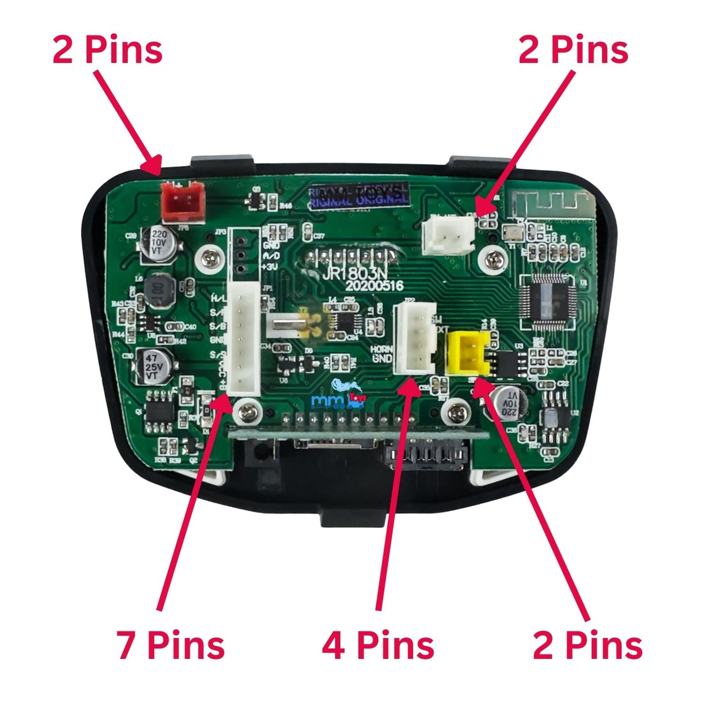 MM TOYS JR 1803N Multi Function Central Mother Board, Bluetooth Enabled Control Panel Board- for Kids Electric Car Ride On Replacement Part Accessories