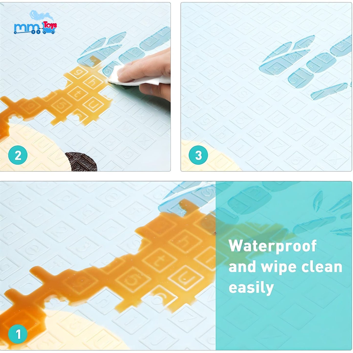 MM TOYS Large Crawling Play Mat For Kids | Waterproof And Double Side Foldable Playing Mat - Color May Vary