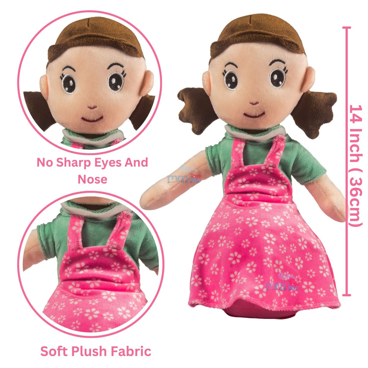 MM TOYS Liya Interactive Dancing Musical Soft Doll - Entertains & Educates with Talk-Back Function For 2 to 10 Year Girls | Dress Color May Vary