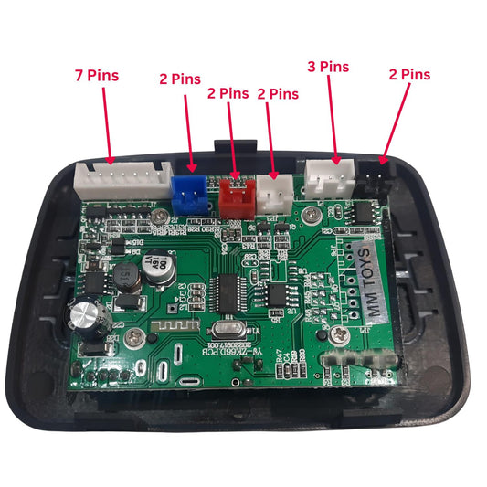MM TOYS Multifunction Central Motherboard YJ-ZK66D for Kids Electric Car - Advanced 12V Control System with USB Rideon Replacement Parts Accessories-Black
