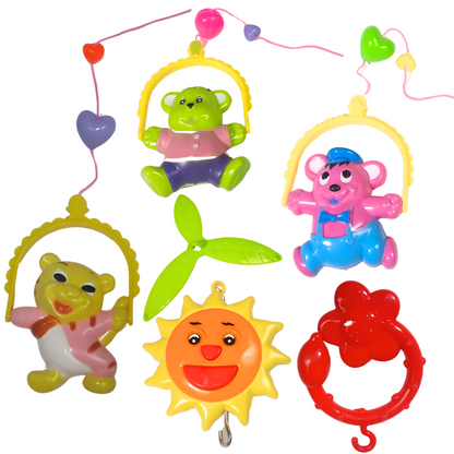 MM TOYS Musical Cot Mobile Rotatting Hanging Rattles Harmonious Music For New Born 0 6 12 Months