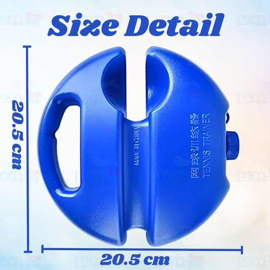 MM TOYS Tennis Trainer Rebound Ball Set Solo Tennis & Cricket Training Kit Filled With Sand Or Water Lightweight & Portable with Anti-Skid Base Blue