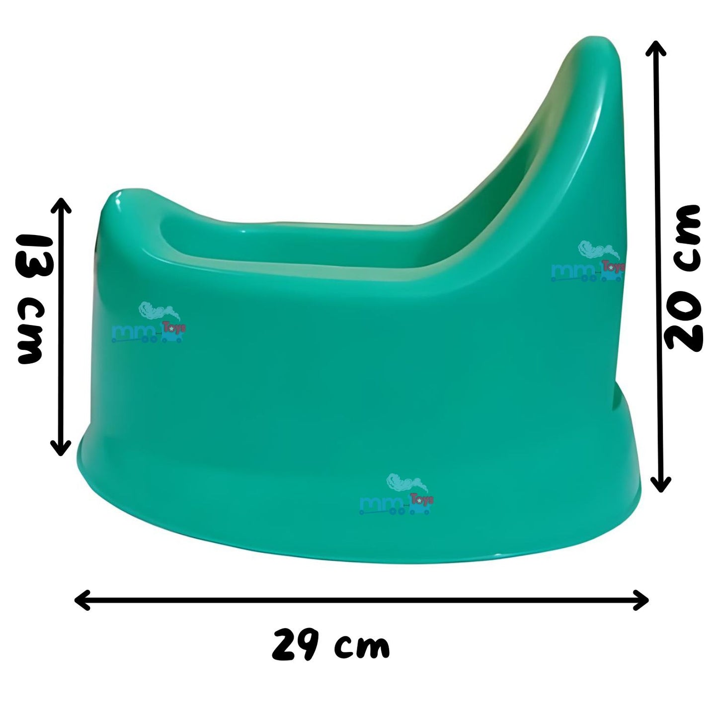 MM TOYS Toddle Ease Potty Trainer Chair with Lid & High Back Support for 6-18 Months, Easy Clean, Comfortable, Blue