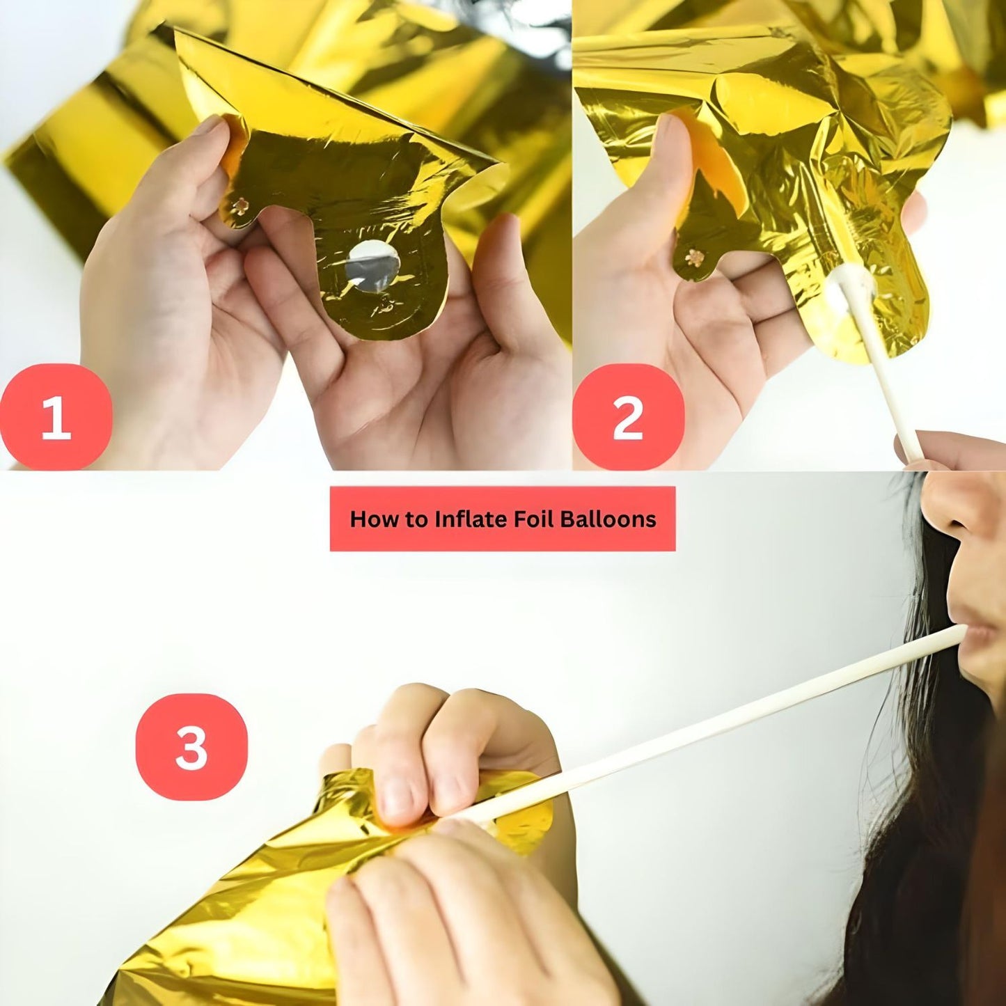 MM TOYS Inflatable Welcome Foil Balloon for Party Decoration - Durable, Easy-to-Inflate, Reusable - Golden