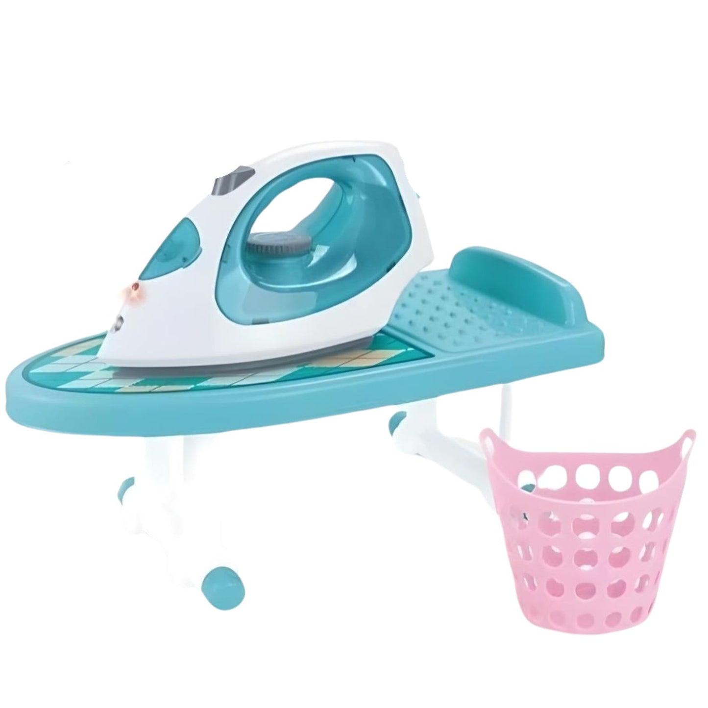 MM TOYS Mini Helper Electonic Iron Pretend Play Set Safe Pretend Play Fun For Kids With Realistic Size , Lights And Sound Effect