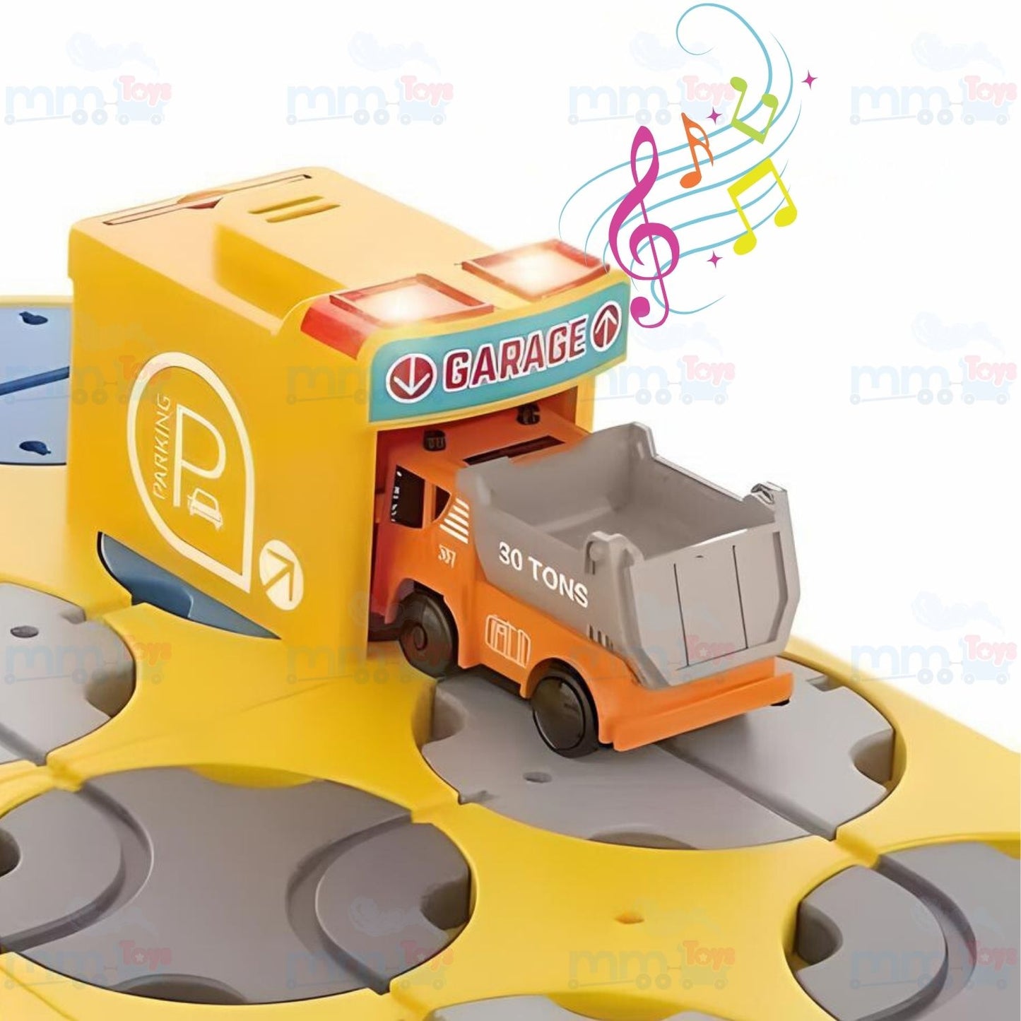 MM Toys DIY Track Maze Construction Set Race Car Track Puzzle with Educational Blocks Interactive Play for Kids Multi-Color