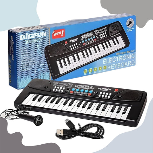 MM TOYS Kids Piano Keyboard with Microphone BF430- 37 Keys, 8 Tones & 8 Rhythms, Ages 3-7, Perfect Gift for Young Musicians