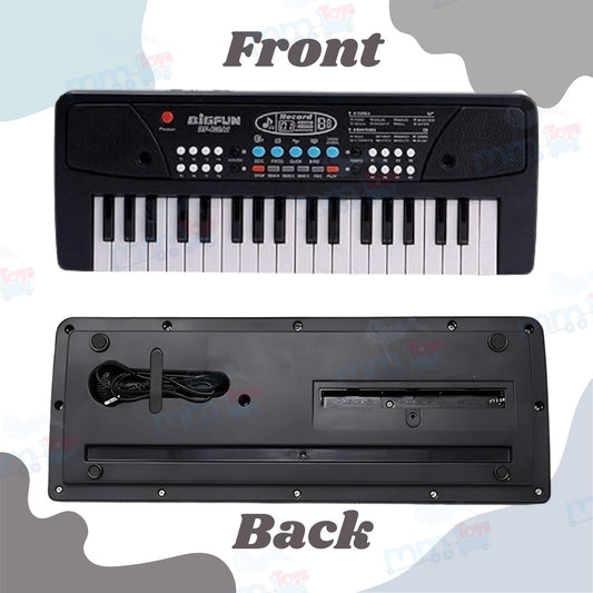 MM TOYS Kids Piano Keyboard with Microphone BF430- 37 Keys, 8 Tones & 8 Rhythms, Ages 3-7, Perfect Gift for Young Musicians