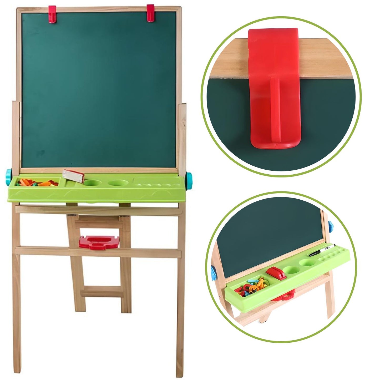 GIGGLES MY FIRST EASEL 4 IN 1 MULTICOLOR WOODEN FOR 3 TO 10 YEARS